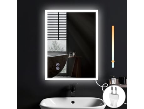 Espelho Led Nttlife Com Luz E Ecrã Táctil 60x80cm Nettlife