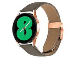 Pulseira De Couro Com Textura De Lichia E Fivela Tartaruga Em Tom Rosé Dourado, 20 Mm