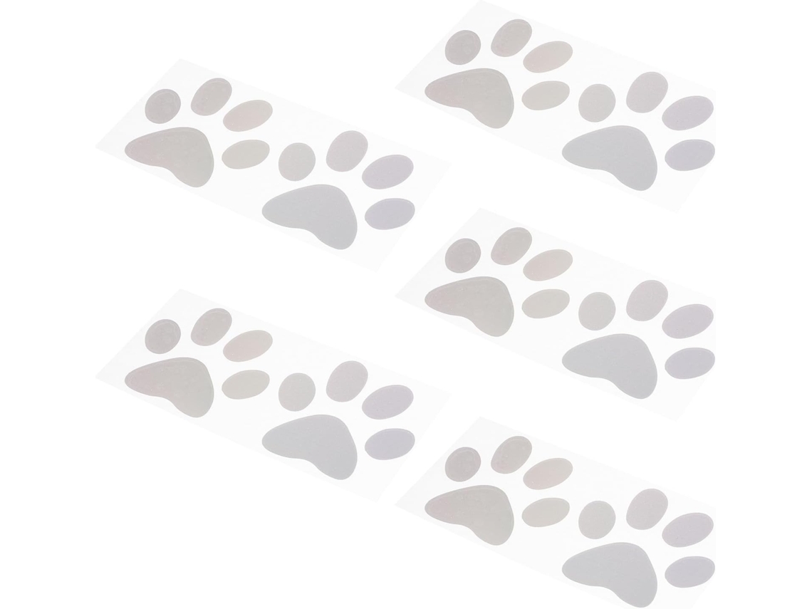 Adesivos De Pvc Com Estampa De Pata De Cachorro Para Carro, 5 Pares