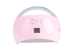 Lâmpada Uvled De 48w Para Unhas Com Botão Táctil Secador De Gel Esmalte De Manicura Cor Rosa