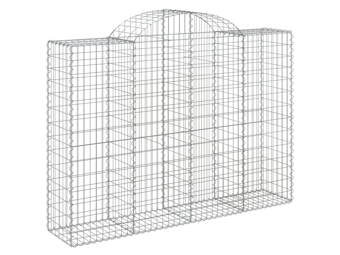 Gabion Basket, Gabion Baskets Vidaxl Prateado Ferro (200 X 50 X 140/160 Cm)