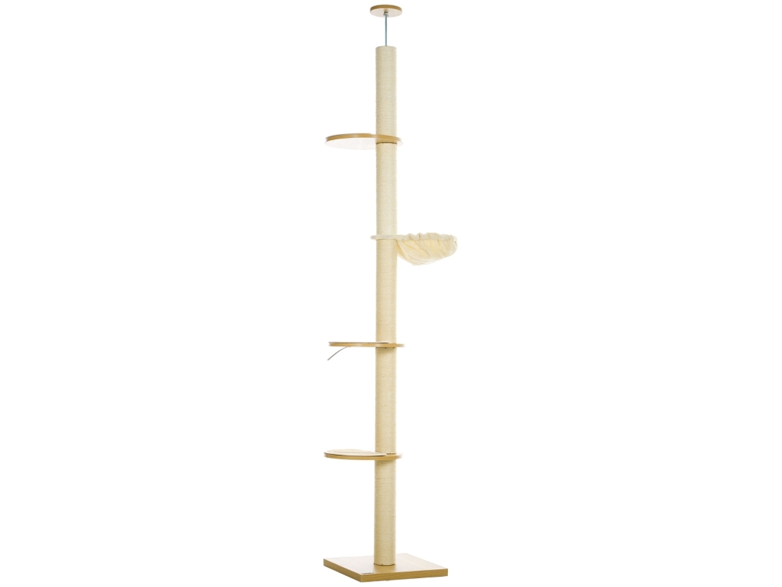 Torre Teto Antitombamento Sisal Carvalho Branco/creme VOLTEDGE