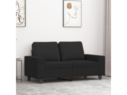 Sofá De 2 Lugares Tecido 120 Cm Preto Lovely Home