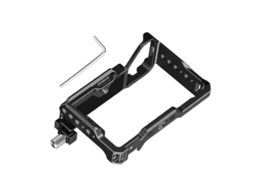 Andoer Camera Video Cage Camera Cage Aluminum Alloy With Cold Shoe Mounts 1/4 Inch 3/8 Inch Threads Cable Clip Replacement For Sony A7c Ii/ A7cr