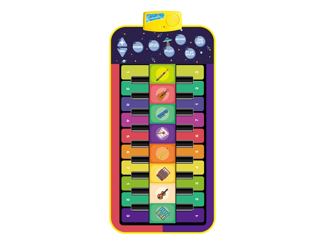 Primerox manta de Piano para Crianças Tapete de Engatinhar com Teclas Duplas Brinquedo Educativo Musical
