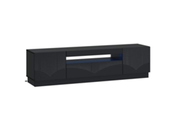 Vidaxl Gabinete De Tv Led Preto Derivados De Madeira