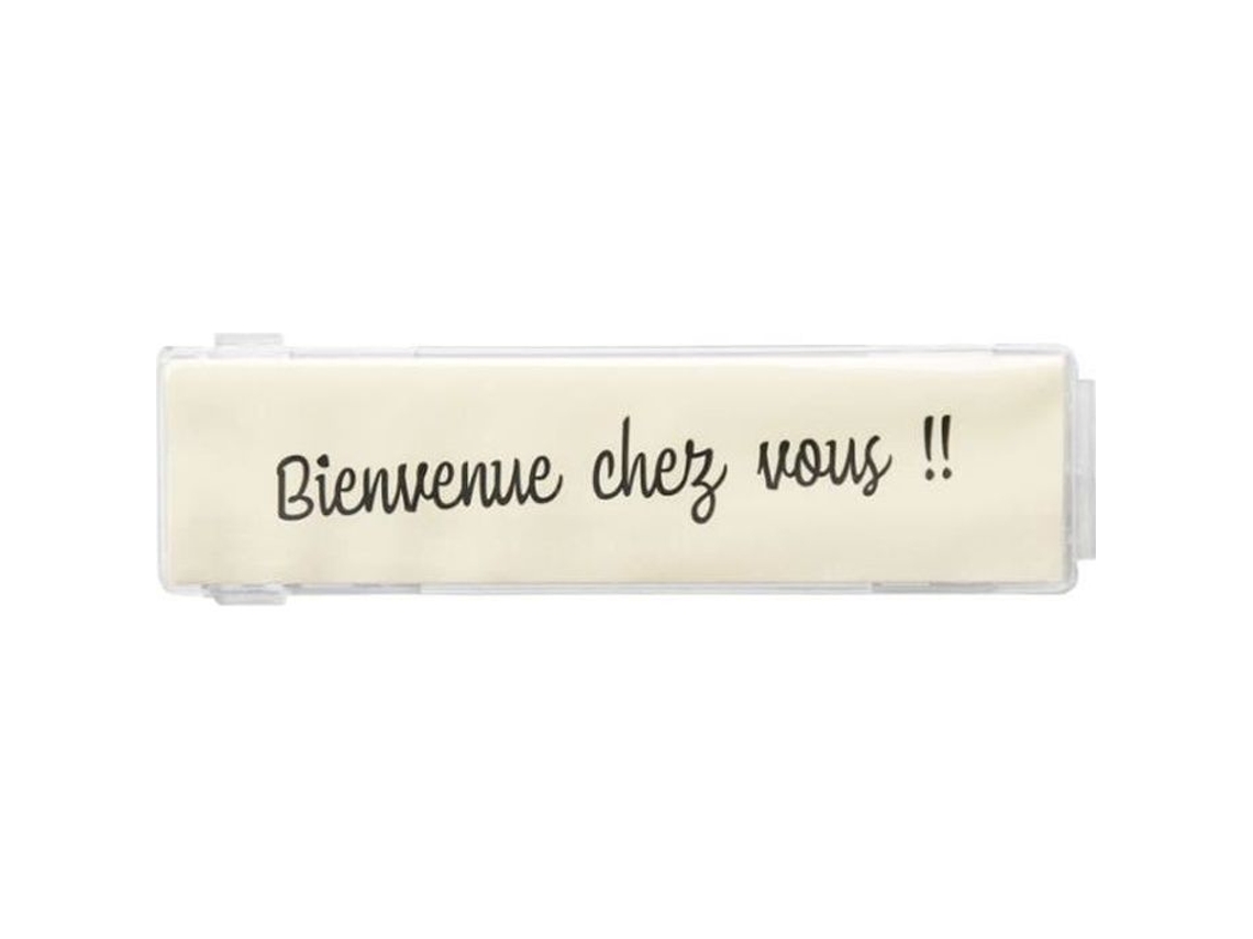 Etiqueta de nome - RENZ - 023723 - Transparente - Plástico ABS - 10,3 cm x 2,8 cm