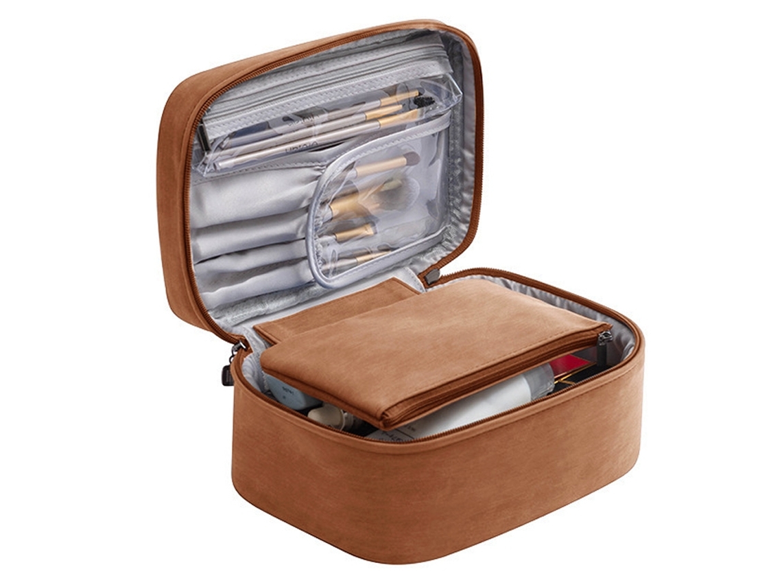 Bolsa Cosmética Simples, Portátil e Multifuncional, Feita de Padrão de Carneiro LIPTAPTYN
