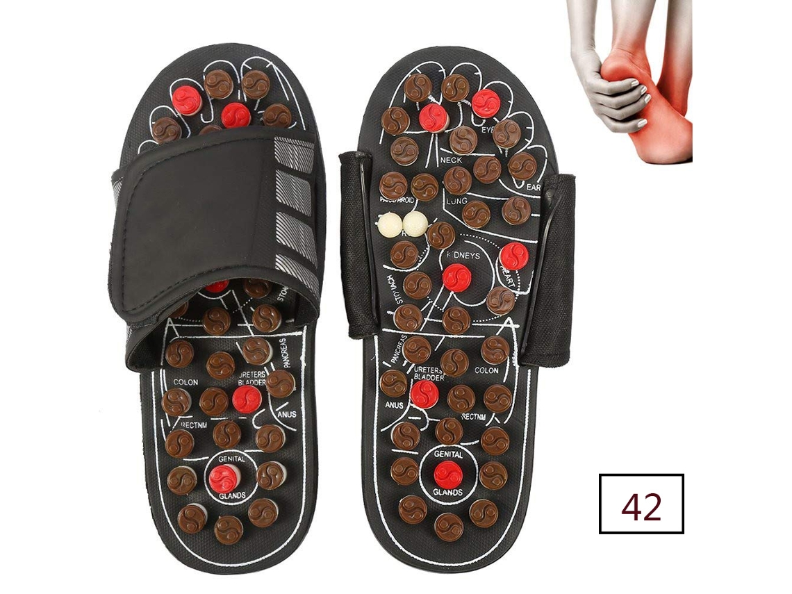 MEOIRUERY Sapatos De Massagem Com Terapia Magnética, Reflexologia, Acupressão Para Ativar A Circulação Sanguínea, Chinelos De Massagem Saudáveis (42 43 Marrom,