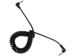 Cabo De Áudio Estéreo De 3,5 Mm Macho Para Macho Preto Com Conector Duplo Em Ângulo Reto