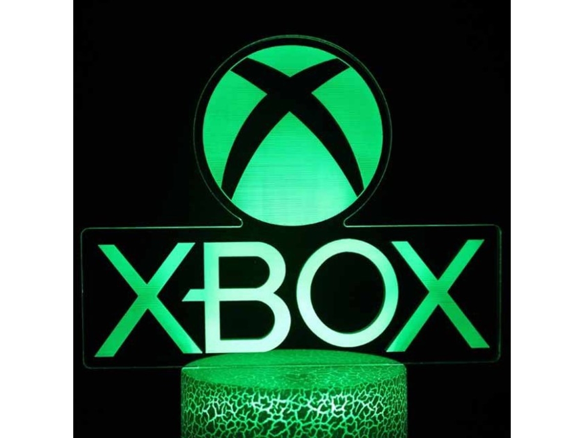 Luminária De Mesa Xbox Com Base Rachada, Decoração Para Sala De Jogos, Conjunto Colorido Com Tela Sensível Ao Toque Rachada E Base Para Xbox