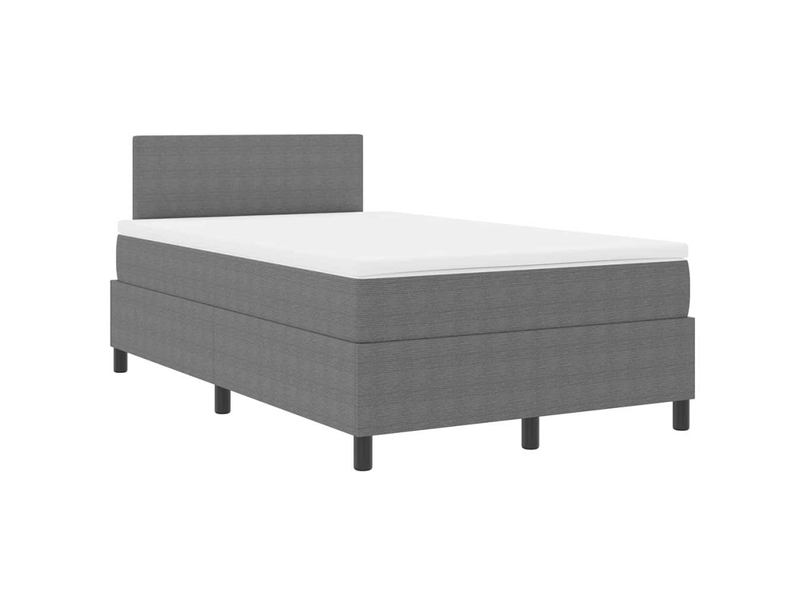 Maison Exclusive - Cama Box Spring Led Cinza Claro E Branco 120 X 190 Cm