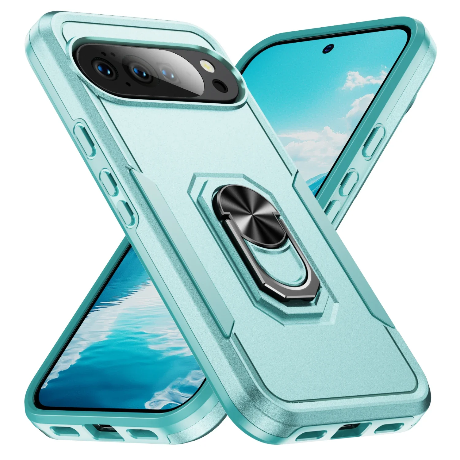 (verde, Google Pixel 10) Capa Resistente Magnética Para Suporte Veicular Com Anel De Apoio – Proteção Contra Quedas