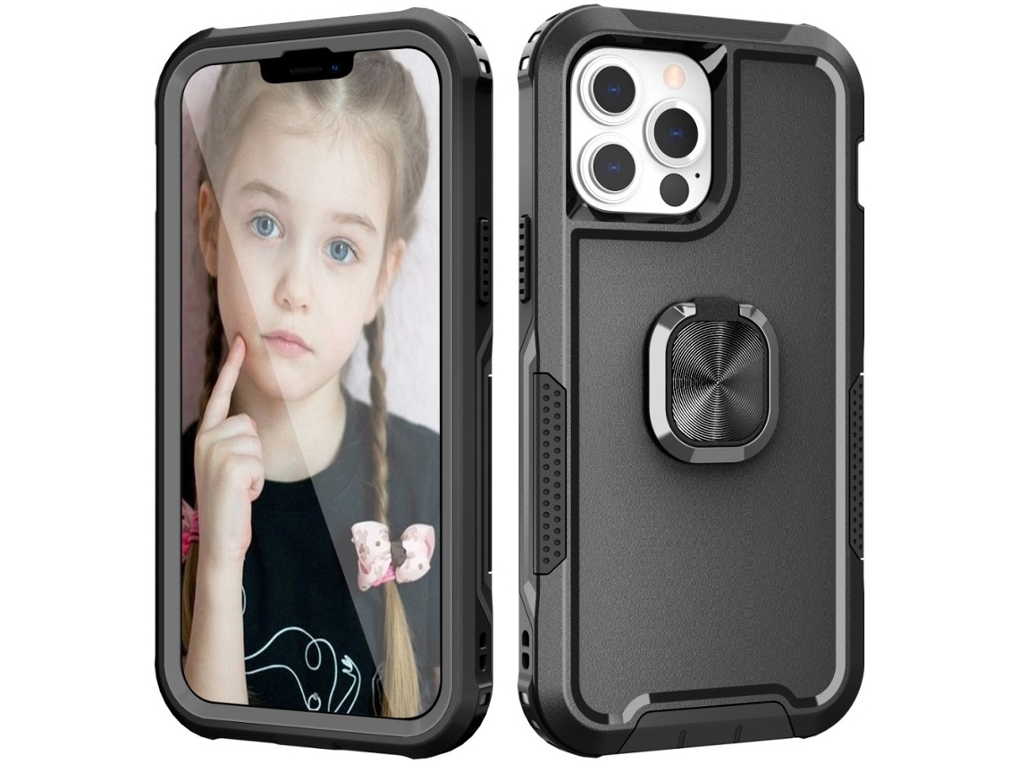 Suporte Casa Quedas Para Iphone 15 Pro Max Silicone Preto
