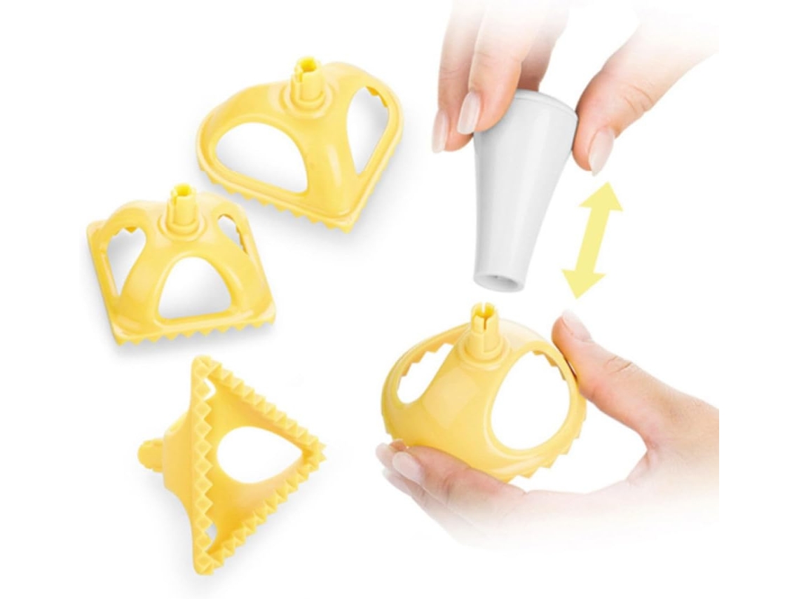Conjunto De 4-moldes Plástico Branco Para Massa Bolinhos