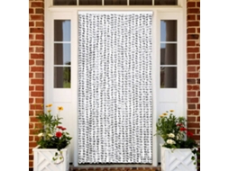 Vidaxl Cortina Anti-insetos 90x220 Cm Chenille Cinzento Claro E Escuro