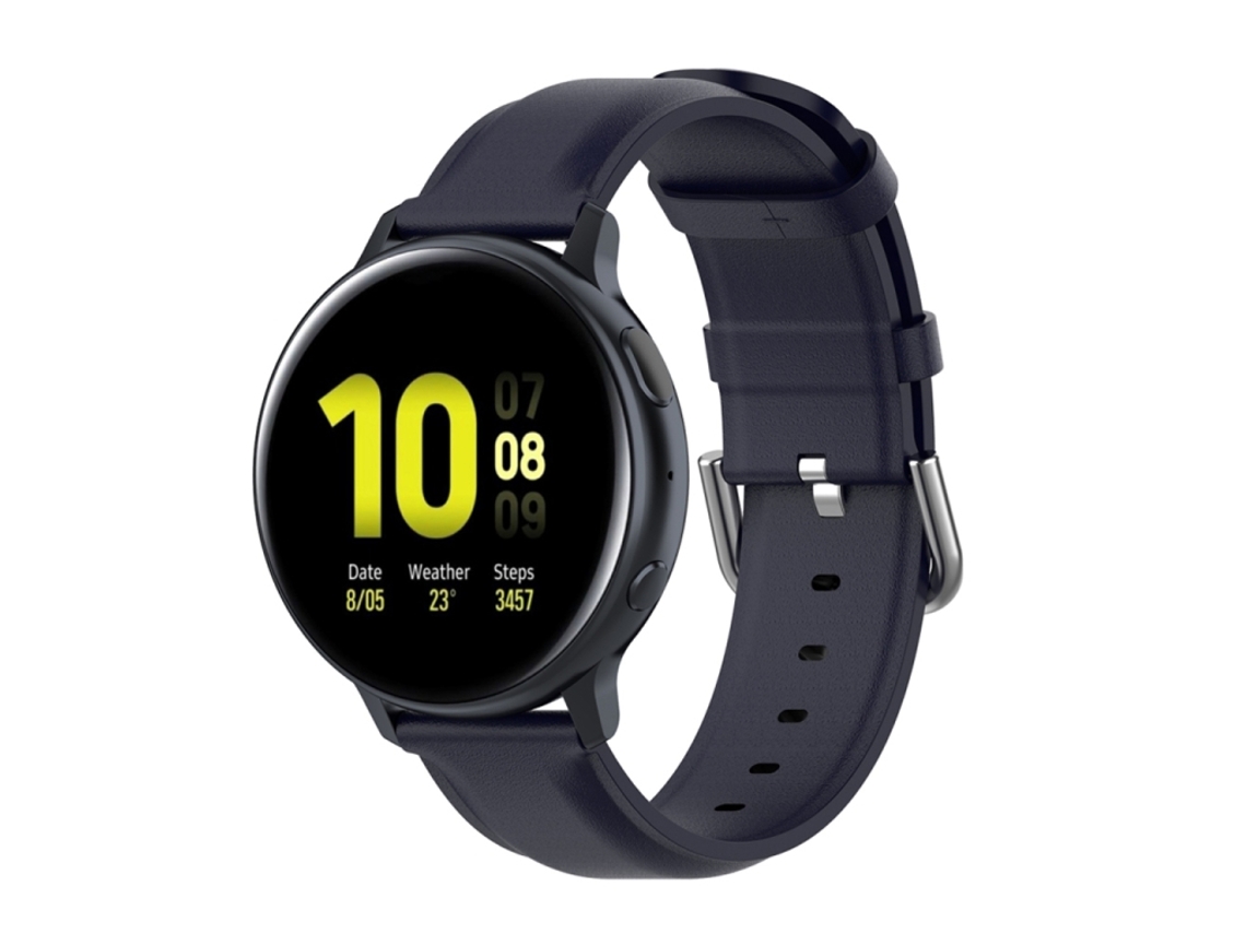 Bracelete Couro para Samsung Galaxy Watch Active 3 / Watch 3 Azul Marinho XIAOMOYU