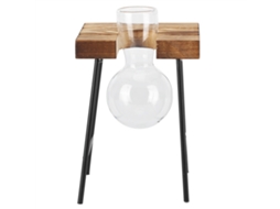 Vaso de Vidro com Base de Madeira LAXISCREED