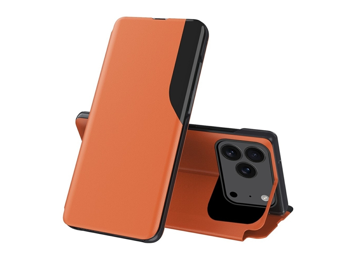 Capa Amorus Mobile Para Iphone 17 Pro Max Com Suporte Dobrável - Laranja