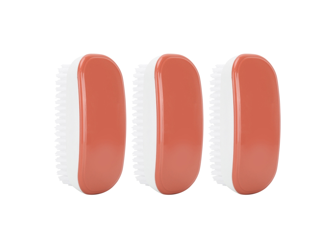 Pincel Multifuncional Portátil para Limpeza de Sapatos, Roupas, Casa e Hotel Vermelho S/MARCA