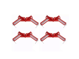 Grampos de fixação angular Reto 90 Graus (material de liga de alumínio, conjunto reforçado de 4 peças)