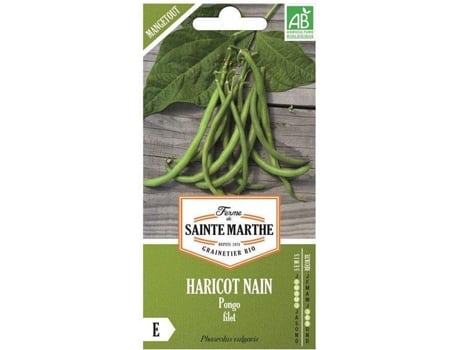 Sementes de Feijão Orgânico LA FERME DE SAINTE MARTHE Variedade de Filé Pongo