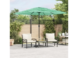 Vidaxl Guarda-sol De Jardim Com Poste De Aço 248x248x248 Cm Verde