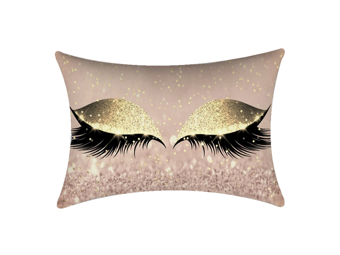 Capa de Almofada 30x50cm Cílios Brilhantes para Sofa Casa Carro Decoração Estilo Simples | S/MARCA