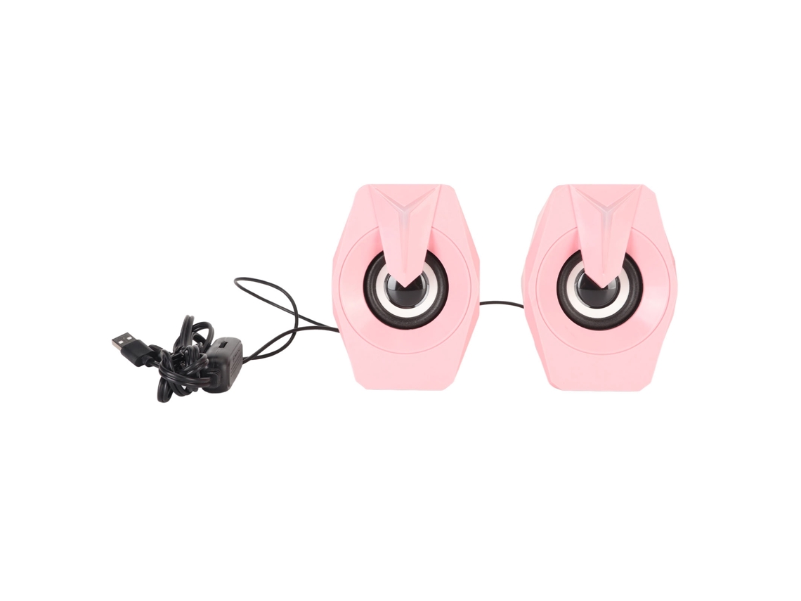 Alto falante Usb Rgb LAXISCREED Rosa Controle de Volume