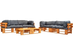 Pallet Sofa Set, Pallet Sofa Sets Vidaxl Cinzeto Madeira De Pinho Impregnada (n/a)