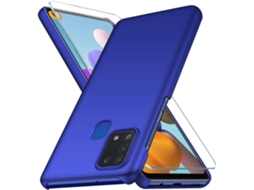 Película de Ecrã Proteção Yw para Samsung Galaxy A21 S HONGWE. Vidro Temperado Azul