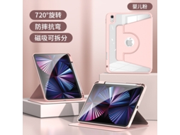 Lurelia Capa Para Ipad 10.2 (2021 E 2020 E 2019), Acrílico E Pu, Rosa, Suspensão Automática