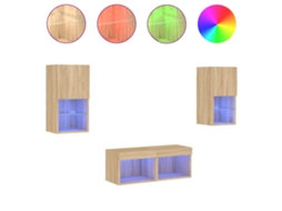 Tv Wall Cabinet, Tv Wall Cabinets Vidaxl Marrom Madeira Processada (n/a)