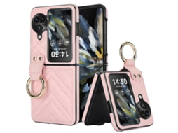 Capa De Celular Com Suporte De Anel De Tpu Híbrido Em Formato De V Para Oppo Find N3 Flip