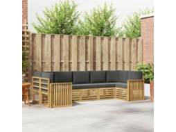 Vidaxl Conjunto De Sofás Para Exterior 7 Pcs Branco E Antracite