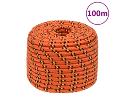 Vidaxl Corda De Barco 12 Mm 100 M Polipropileno Laranja
