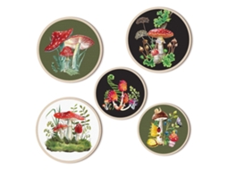 Decoração de Parede Bohemia Circular 5 Peças Decorativa