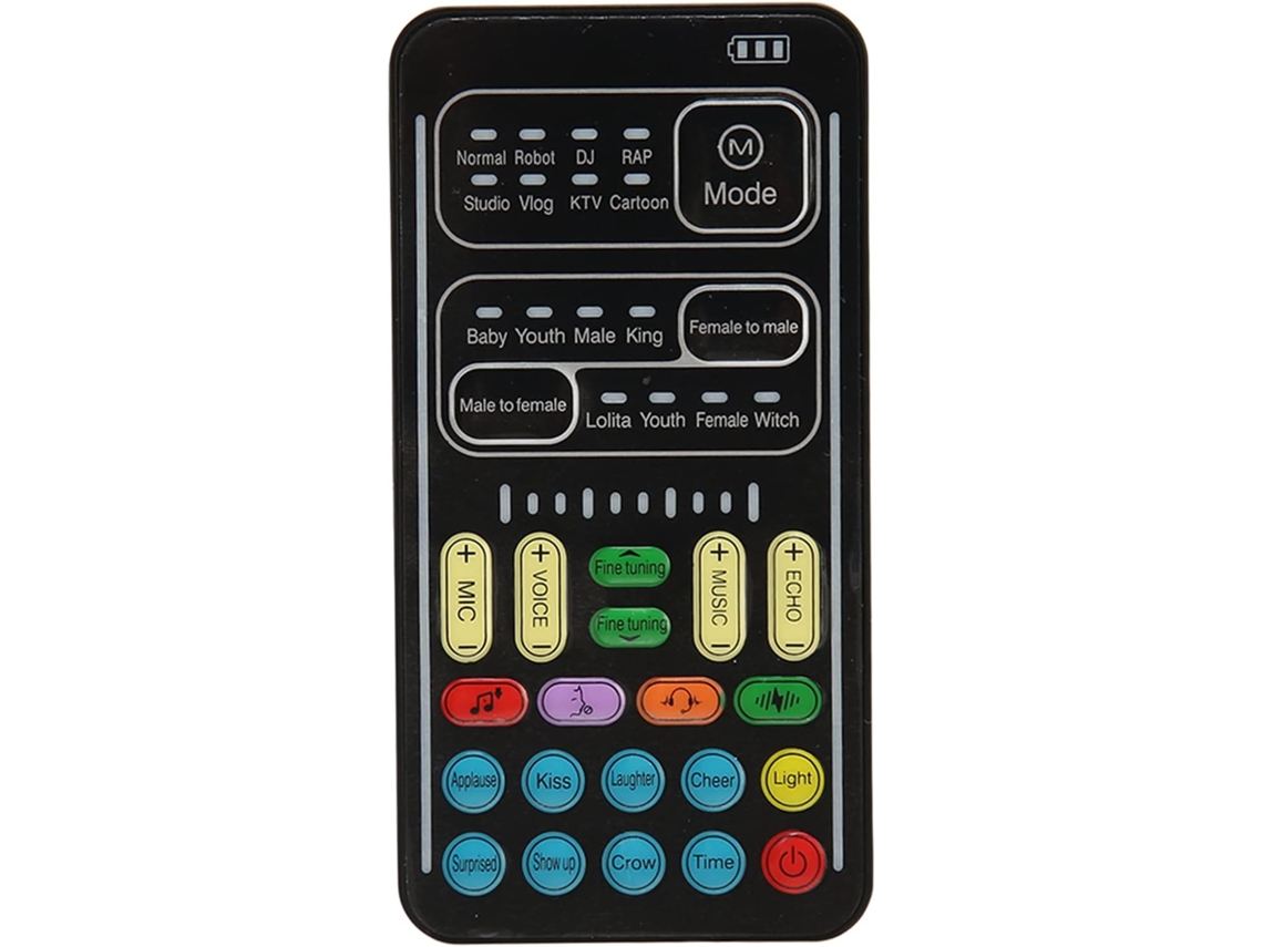 Mini Placa de Som Portátil Multifuncional Genérica, Trocador de Voz, Jogos Diversão Online, 8 Efeitos Sonoros
