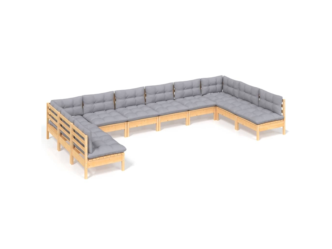 Garden Lounge Set, Garden Lounge Sets Vidaxl Cinzeto Madeira De Pinho (n/a)