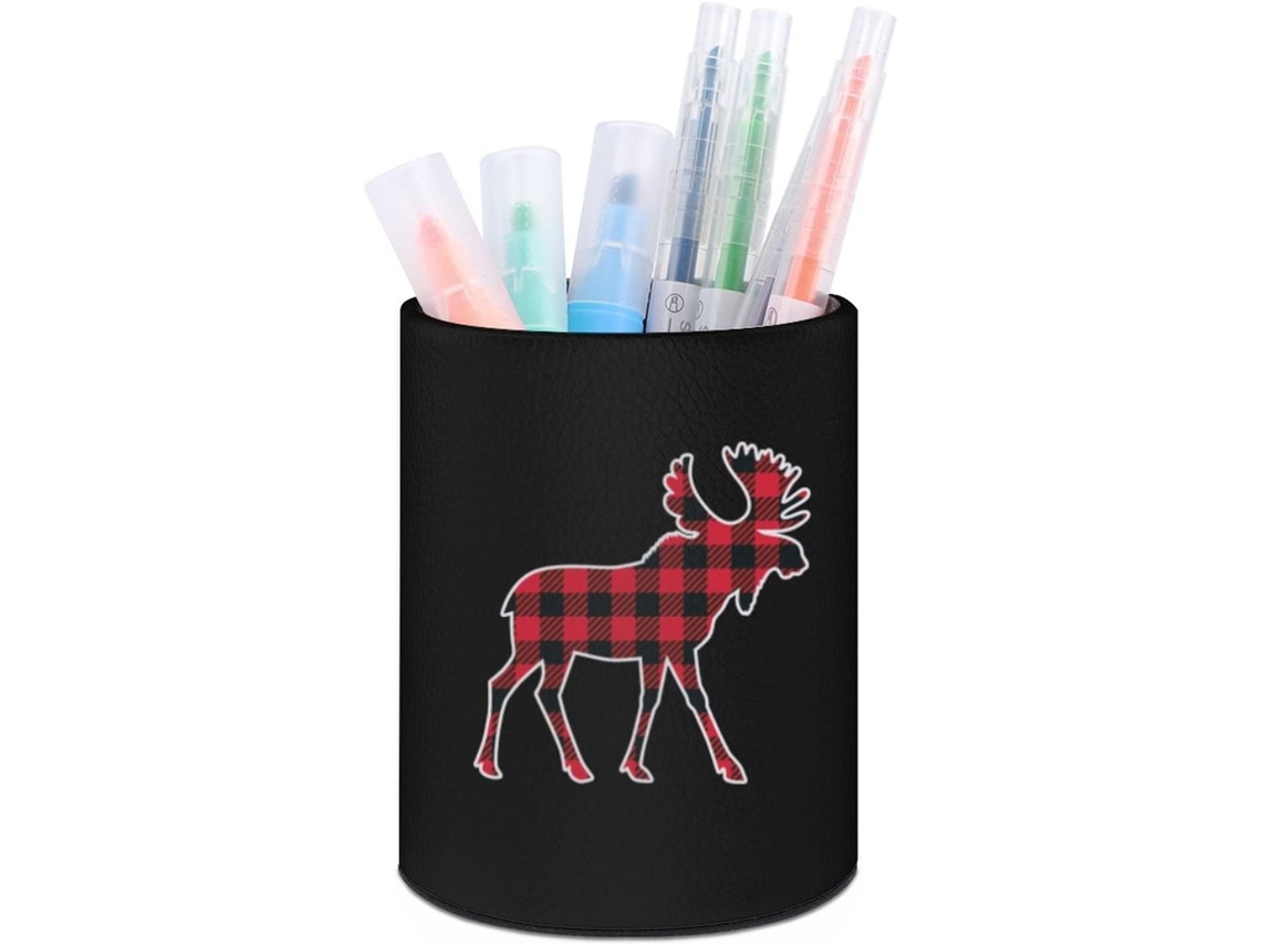 Porta Lápis Xadrez Moose Buffalo, Caixa Organizadora De Pincéis Maquiagem
