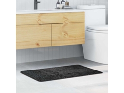 Vidaxl Tapete De Banho Antiderrapante Cinzento Escuro 60 X 90 Cm Pp