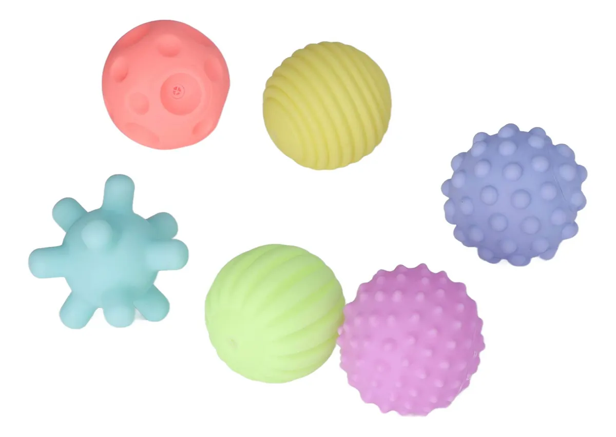 Conjunto de 6 Bolas Texturizadas para Bebês, Brinquedovayotoy