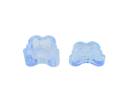 Copo De Lavagem De Pincéis Para Unhas Com Tampa Multifuncional De Vidro Cristal Grosso Azul Transparente
