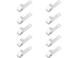 Conjunto De 10 Conectores De Bateria Aa Em Aço Prateado Para Dispositivos Eletrônicos.