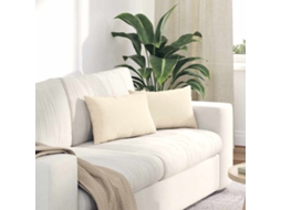 Vidaxl Travesseiros De Sofá 2 Pcs Creme 50 X 30 Cm