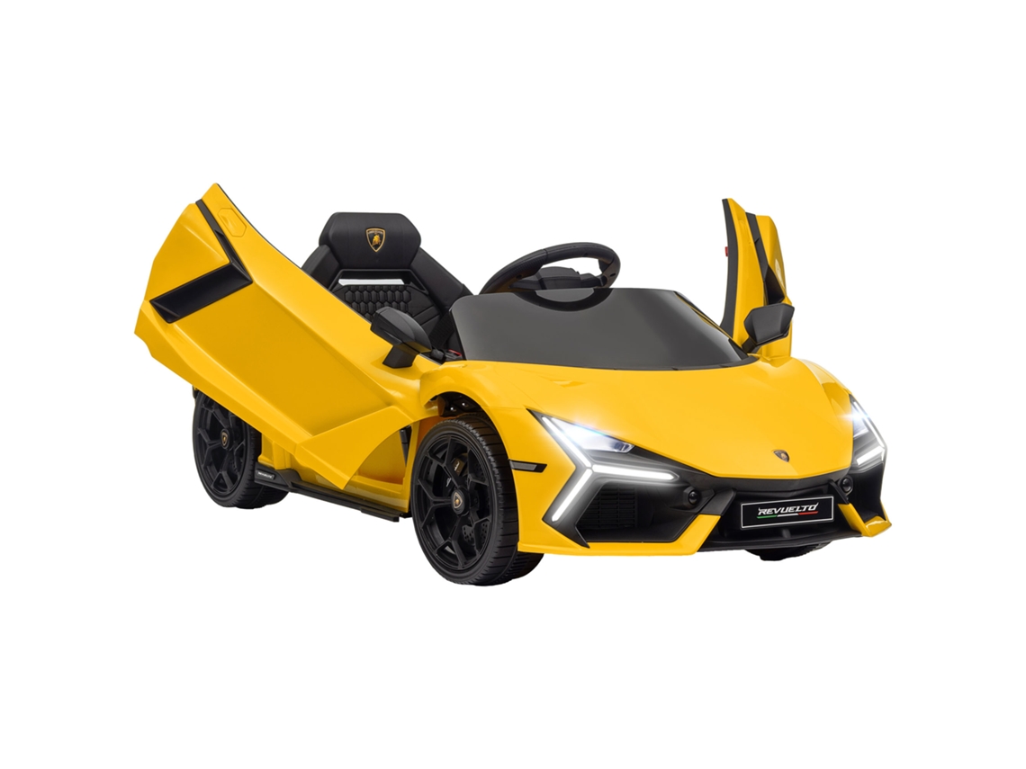 Carro Elétrico 12v Licenciado com Controle Remoto, Velocidade 3.5km/h, Amarelo S/MARCA