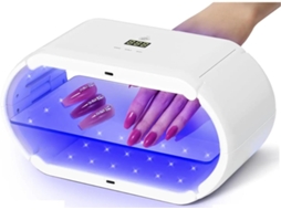 Lâmpada Uv/led Portátil e Dobrável de 48" com Dupla Face para Unhas de Gel, com Configurações Ajustáveis, Longa Duração e Visor. SFUSHOS