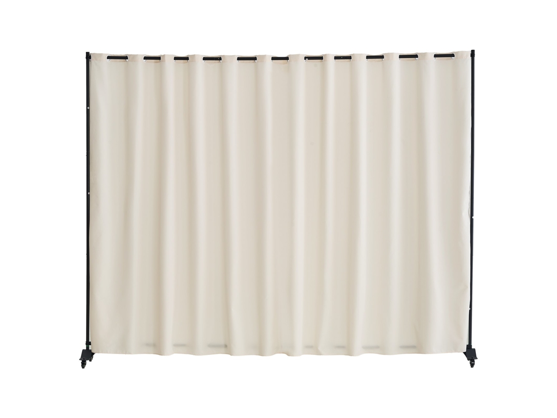 Divisória De Sala De Painel Portátil Vevor Com Rodas 308,5x45x245,5 Cm, Bege