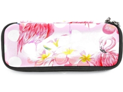 Este caderno grande com estampa de flamingos e bolinhas é ideal para escola, mesa de trabalho, adultos, meninas e meninos.