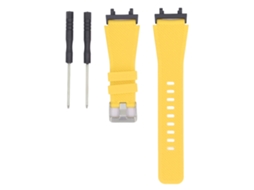 Pulseira de Relógio Inteligente Silicone Metal para Amazfit Active Edge A2212 Amarela